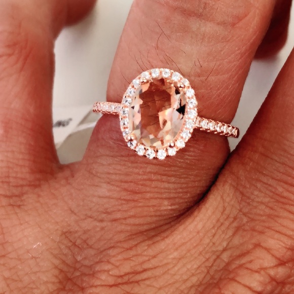 sterling sliver 925 oval solitaire ring - Picture 6 of 8